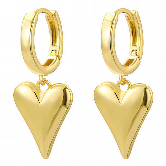 AMORE heart drop earrings