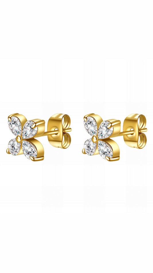 BOTANICAL flower stud earrings
